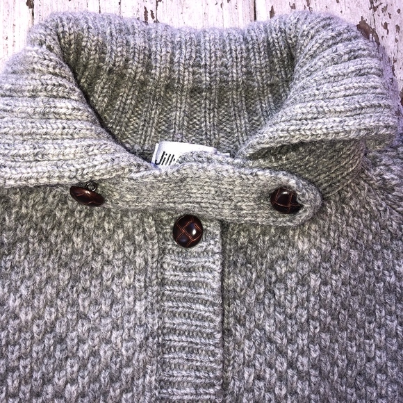 JILLY KNITS wool pocket cardigan sweater/beautiful - Picture 7 of 8